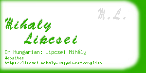 mihaly lipcsei business card